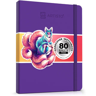 Hardcover Sketchbook Violet, 8.5" x 11", 80 sheets