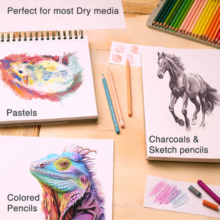ARTISTO Sketching Pads 5.5 x 8.5" & Sketching Art Set (20 items) Bundle