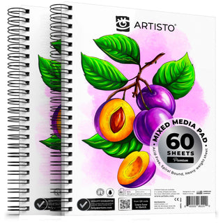 Mixed Media Sketchbooks, 9" x 12", Pack of 2 (120 sheets)