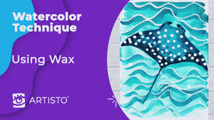 Watercolor technique Tutorial | Using Wax