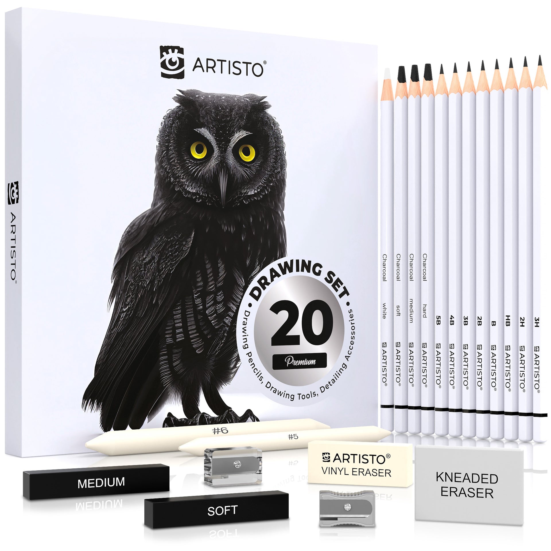 Sketching and Drawing Pencils Set, 37-Piece Professional Sketch