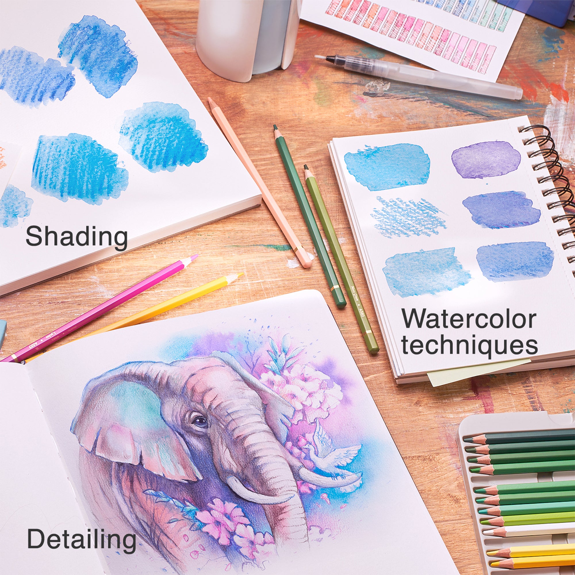 Art Magic Watercolor Pencils Set of 48 Professional Colored