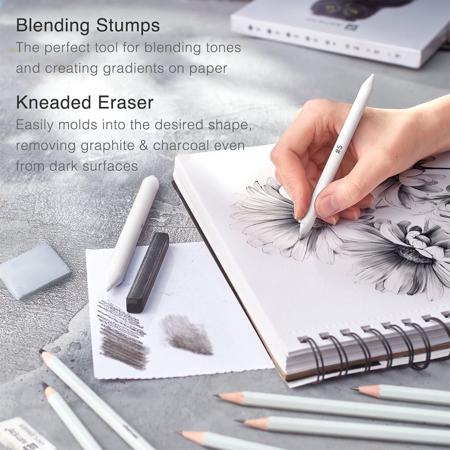 Drawing and Sketching Pencils Art Set, 20 Items